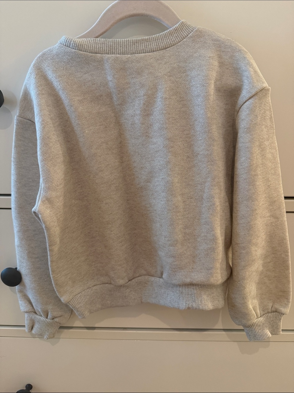 NWT Mayoral Tan Graphic Dog Appliqué Crewneck Sweater with Shimmer in the Fabric - Picture 5 of 6
